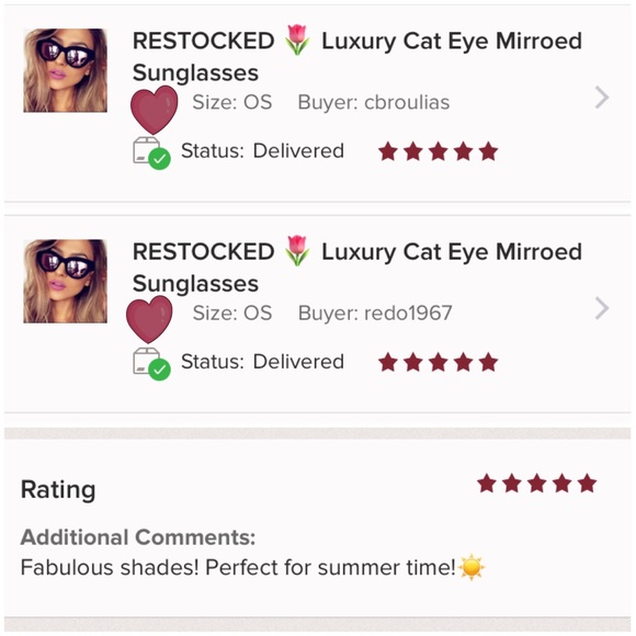 Cat Eye Pink and Green Mirroed Lenses Sunglasses - Picture 4 of 8